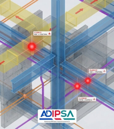 BIM coordination clash detection workflow in federated BIM model
