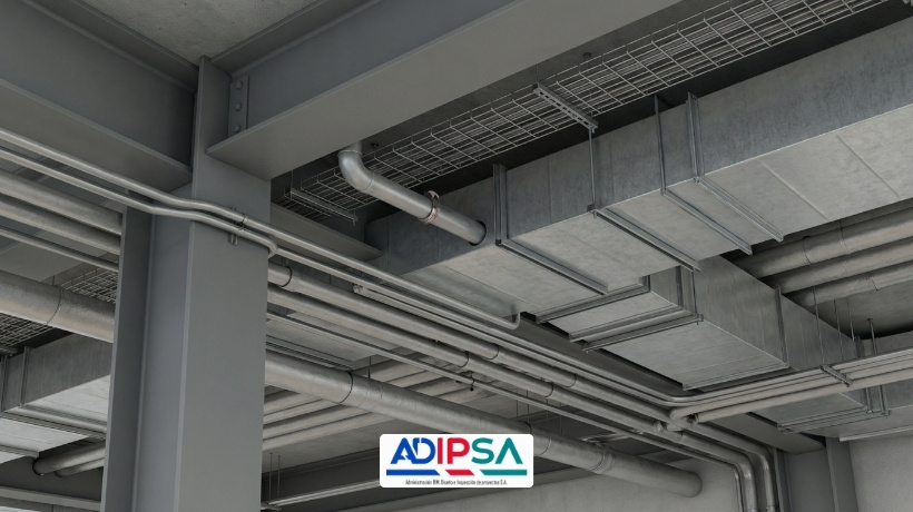 BIM clash view showing coordinated structural and MEP systems in a federated model