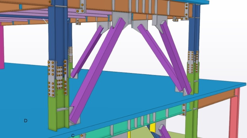 SMP Office Structural Design & Steel Detailing Project - Steel Connection Detailing